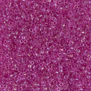 DB0074 Fuchsia Lined Crystal AB 11/0 Miyuki Delica Bead