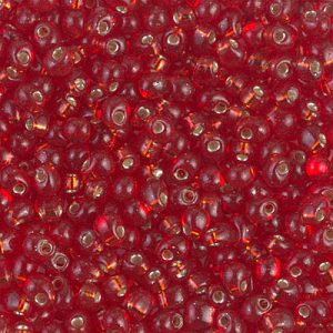 DP-10 Silverlined Flame Red Miyuki 3.4mm Drop Bead