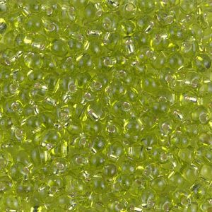 DP-14 Silverlined Chartreuse Miyuki 3.4mm Drop Bead