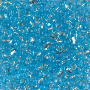 DP-18 Silverlined Aqua Miyuki 3.4mm Drop Bead