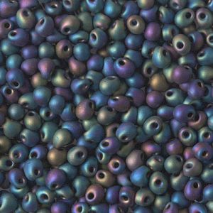 DP-401FR Matte Black AB Miyuki 3.4mm Drop Bead
