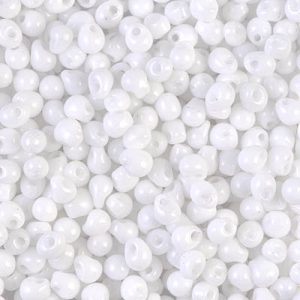 DP-402 White Miyuki 3.4mm Drop Bead