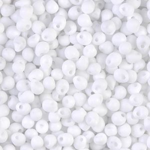 DP-402F Matte White Miyuki 3.4mm Drop Bead