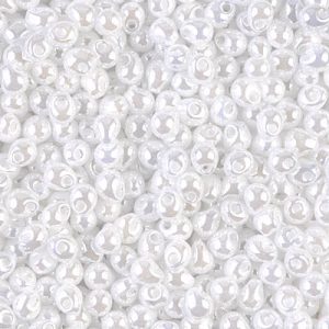 DP-420 White Pearl Ceylon Miyuki 3.4mm Drop Bead