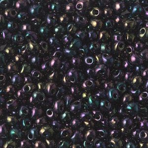 DP-454 Metallic Dark Plum Iris Miyuki 3.4mm Drop Bead
