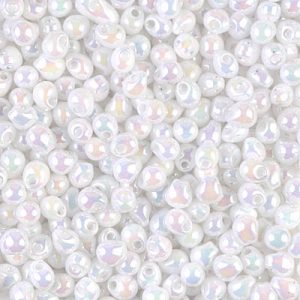 DP-471 White Pearl AB Miyuki 3.4mm Drop Bead