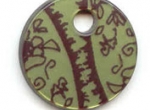 Acrylic Disc Pendant Green (1 piece)