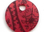 Acrylic Disc Pendant Red (1 piece)