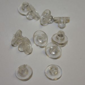 Earring Backs Rubber Small Clear (20 per pack)