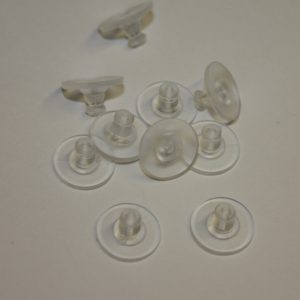 Earring Backs Rubber Medium Clear (20 per pack)