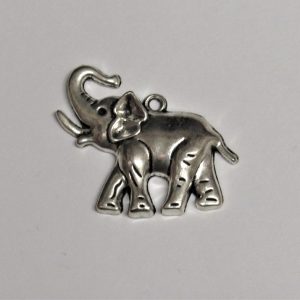 Elephant Charm Large 25mm Silver Plated (1 Piece)