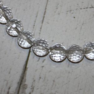 Quartz Faceted 8mm Round Beads 16 Inch Strand