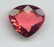 Fancy Stone Heart 20x18mm Padparadscha