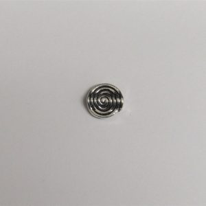 Flat Spiral Bead Silver 11mm (x1)