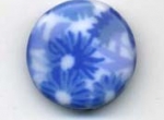 Acrylic Flower Disc Blue and White 16mm (1 piece)