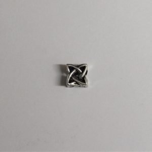 Celtic Four Pointed Endless Knot Bead Silver 7mm (x1)