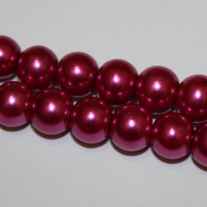 Glass Pearls Fuchsia 10mm