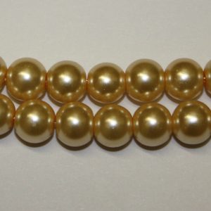 Glass Pearls Gold 4mm