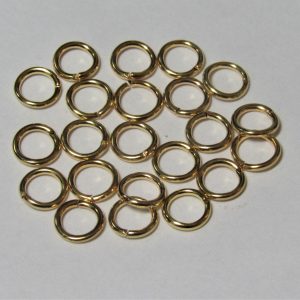 Gold Plated Jump Rings 6mm (18 Per Pack)