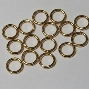 Gold Plated Jump Rings 8mm (10 Per Pack)