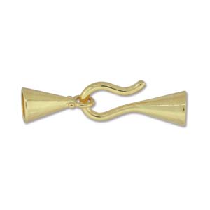 Glue On Clasp Hook and Eye 40x11mm Gold Plated (1 set)