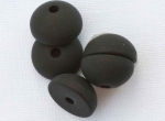 Polaris Half Bead Black 10mm x 5mm High PL034
