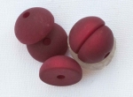 Polaris Half Bead Burgandy 10mm x 5mm high PL036