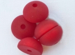 Polaris Half Bead Red 10mm x 5mm high PL039