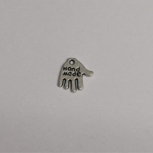 Handmade Hand Charm 12mm Silver Plated (1 Piece)