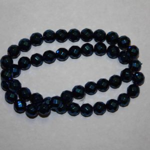 Hematite Faceted 8mm Blue