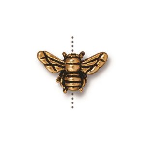 Honeybee Bead 9mm Gold (1 piece)