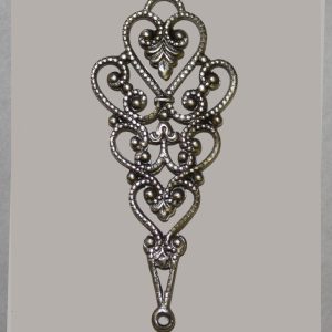 Long Filigree Chandelier Silver