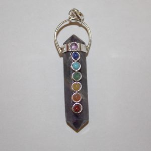 B4. Amethyst 7 Chakra Pendant
