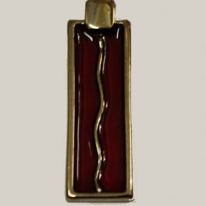 Italian Pendant Red 65mm Silver Plated (1 Piece)
