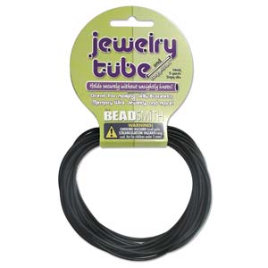 Jewelry Tube and Connectors - 2mm Black