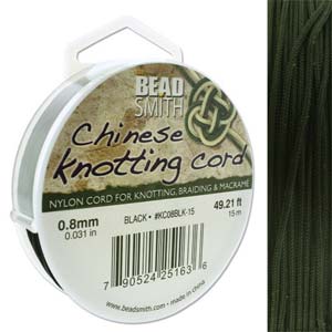 Chinese Knotting Cord - Black 0.8mm