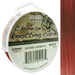 Chinese Knotting Cord - Burgandy 0.8mm
