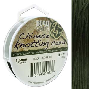 Chinese Knotting Cord - Black 1.5mm