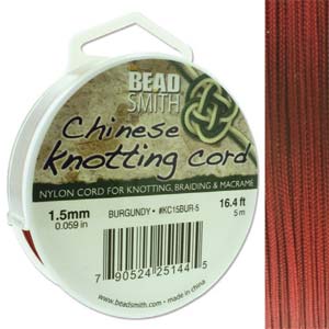 Chinese Knotting Cord - Burgandy 1.5mm