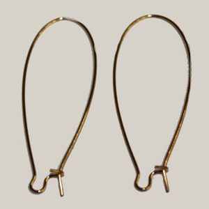Kidney Wire Earrings Large 48mm Gold Plated (10 per pack)