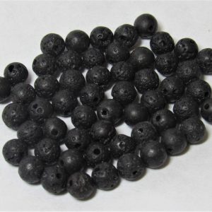 Lava Stone 4mm Round Bead (x1)
