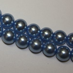Glass Pearls Light Blue 10mm