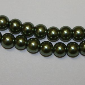 Glass Pearls Light Green 10mm