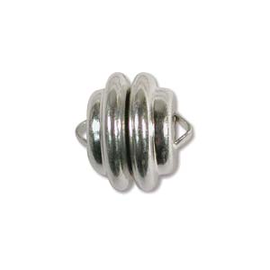 Magnetic Clasp 11x11mm Silver Plated (1 set)