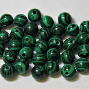 Malachite 6mm Round Bead (x1)
