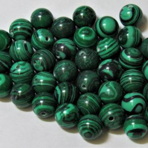 Malachite 8mm Round Bead (x1)