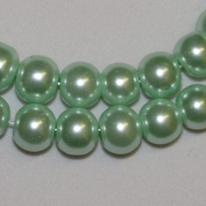 Glass Pearls Mint Green 10mm