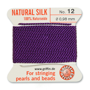 Natural Silk Size 12 - Amethyst (2 metres)