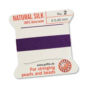 Natural Silk Size 2 - Amethyst (2 metres)