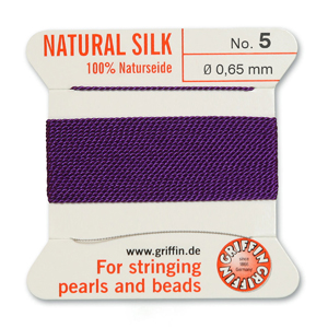 Natural Silk Size 5 - Amethyst (2 metres)
